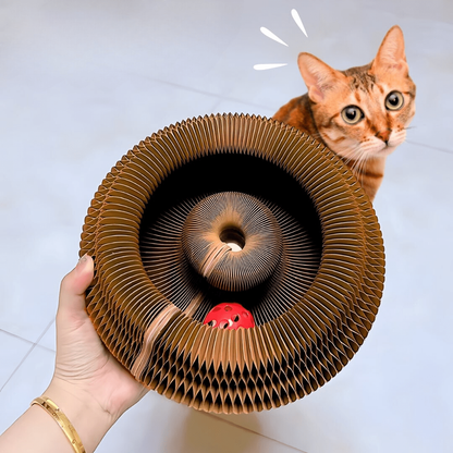 Interaktives Katzenspielzeug – Ball und Kratzbaum